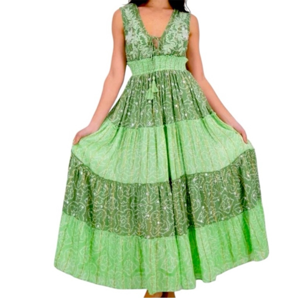Elegant Green Maxi Dress